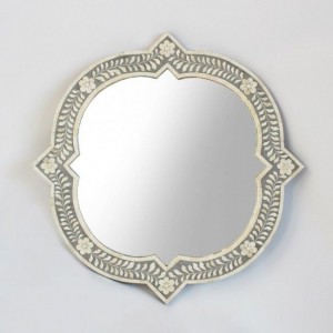 Gray Floral Bone Inlay Mirror Gray Color   283072723447